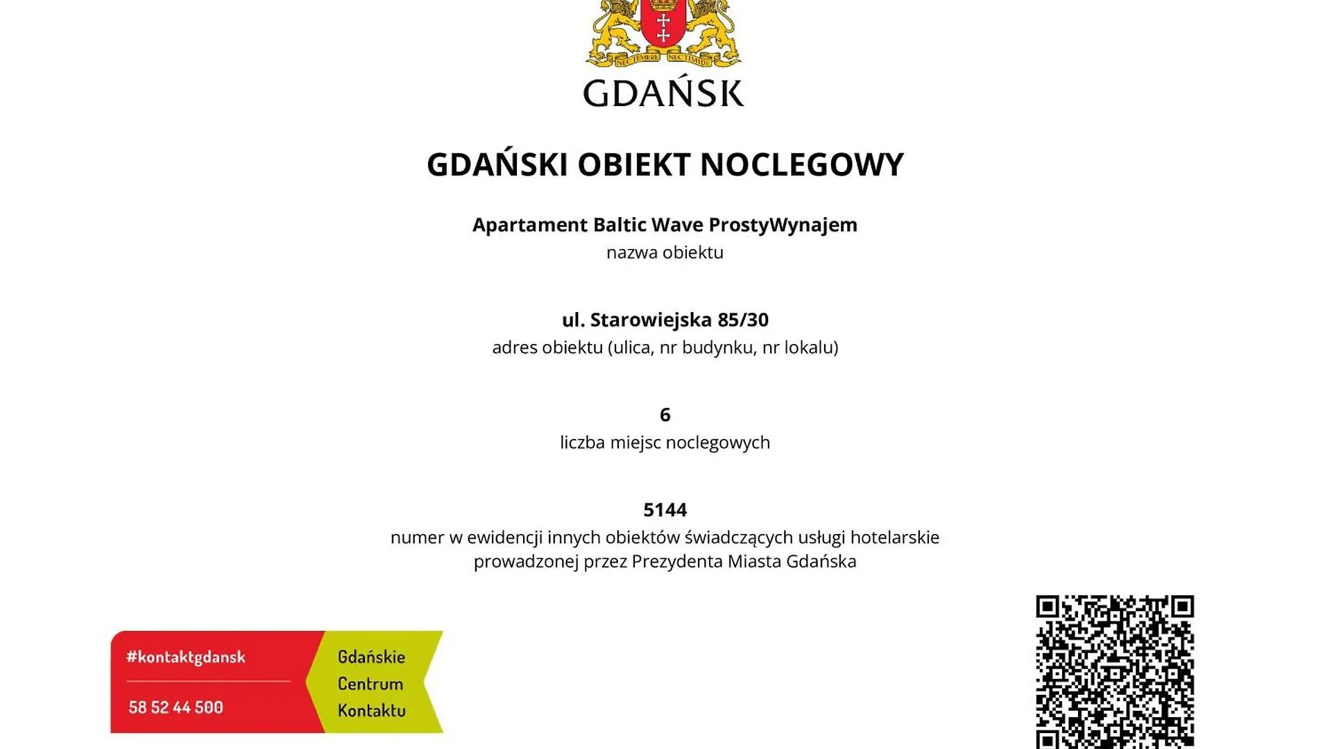Apartment Apartament Baltic Wave Prostywynajem Gdansk